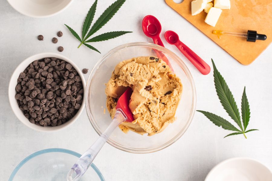 Baking homemade cannabis cookies