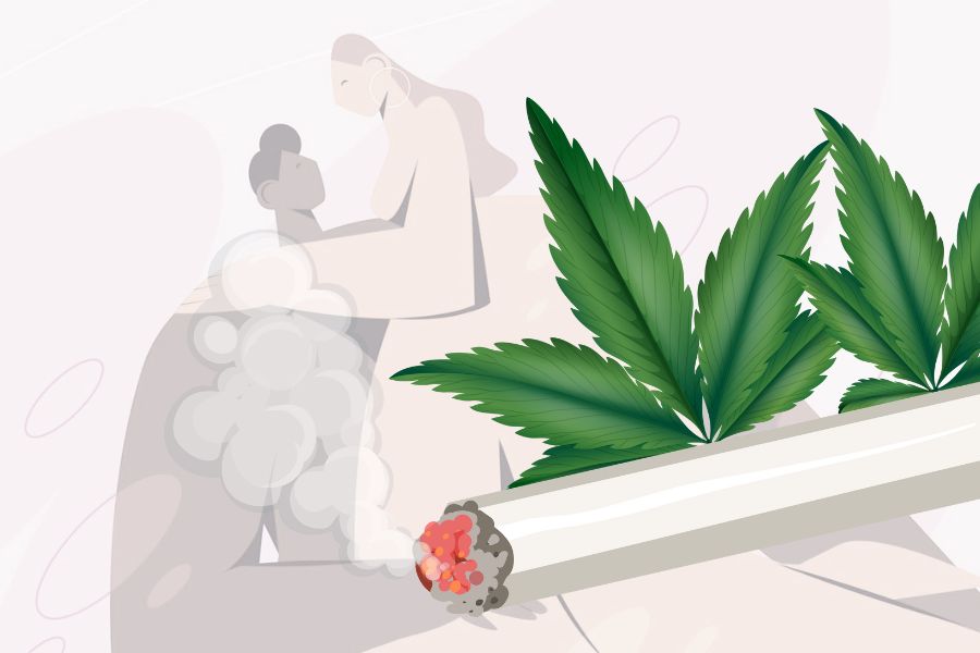 Concept of Smoking Pot Stimulate Libido