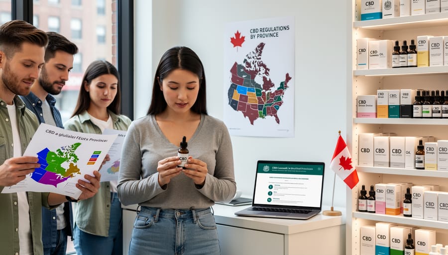 Person shopping for CBD products online on smartphone