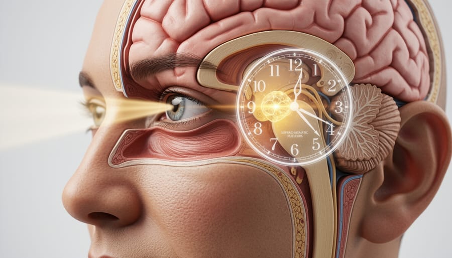 Extreme close-up of human eye showing detailed iris structure