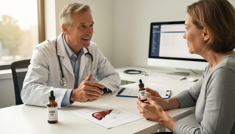 Patient consulting with doctor about medical concerns in Canadian healthcare setting