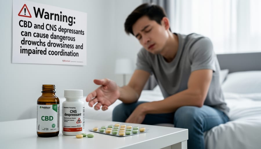 Woman experiencing extreme drowsiness and fatigue on couch